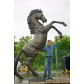 parque temático decoración del jardín artesanía de metal estatua del caballo de cobre